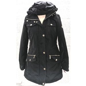 Michael Kors water resistant hooded coat XXS black